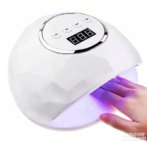 Kompaktna UV LED lampa za nokte snage 72W, sa 24 LED diode i dual-light tehnologijom, prikazana u elegantnom plastičnom kućištu.