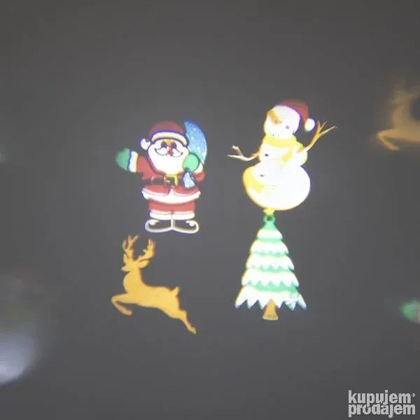 Novogodišnji projektor za dvorište – laserska dekoracija za fasadu