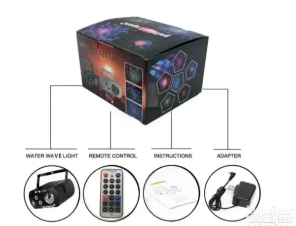 Laserski projektor sa RGB LED efektima i daljinskim upravljačem