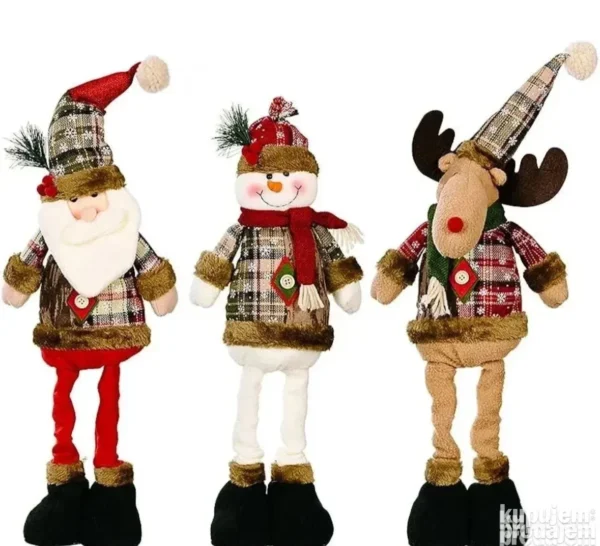 Novogodišnje figure – Deda Mraz, Sneško i Irvas (50 cm)