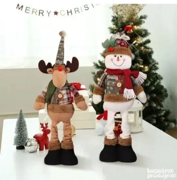 Novogodišnje figure – Deda Mraz, Sneško i Irvas (50 cm)