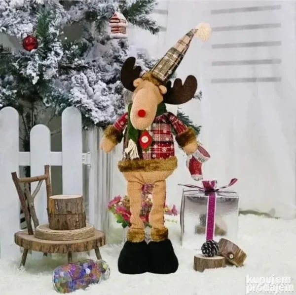 Novogodišnje figure – Deda Mraz, Sneško i Irvas (50 cm)