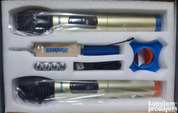 SHURE bežični mikrofon set SM-820A | Profesionalna 2 mikrofona