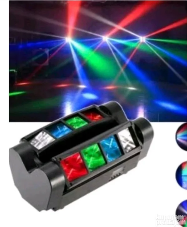 LED Spider Roto Glava 8x3W RGB | Profesionalna efekat rasveta