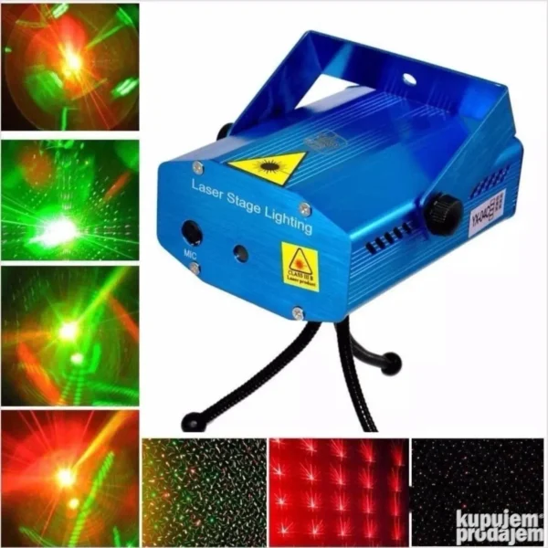 Laser projektor za žurke | Crveno-zeleni disko efekat