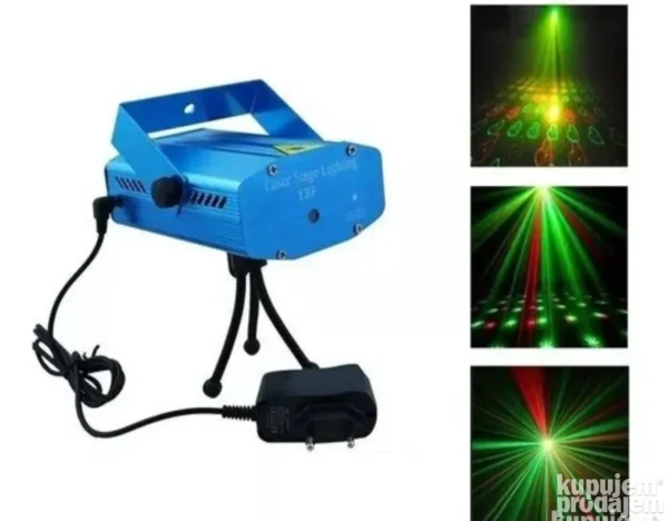 Laser projektor za žurke | Crveno-zeleni disko efekat