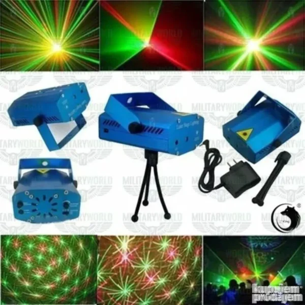 Laser projektor za žurke | Crveno-zeleni disko efekat