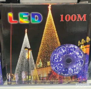 Novogodišnje LED lampice 100m u više boja, pogodna za unutrašnju i spoljašnju dekoraciju