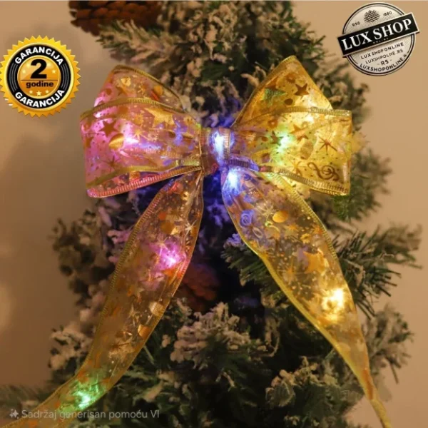 LED dekorativne lampice od satenske trake | 5m i 10m | Zlatna