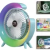 Stoni punjivi ventilator | 3 brzine + RGB osvetljenje