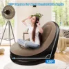 Lazy sofa na naduvavanje + tabure | Udobna lounge ležaljka