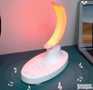 LED lampa Mesec sa Bluetooth zvučnikom i bežičnim punjačem