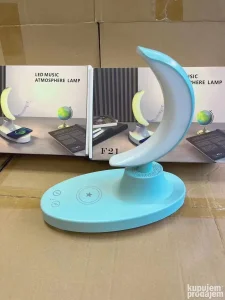 LED lampa Mesec sa Bluetooth zvučnikom i bežičnim punjačem