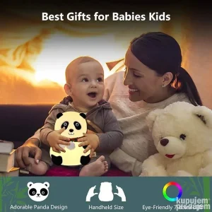 Silikonska noćna LED lampa sa daljinskim | Panda lampa za decu