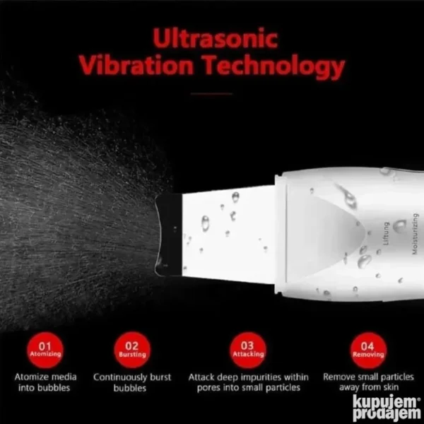 Ultrazvučna špatula za lice | Dubinsko čišćenje i piling kože