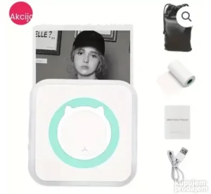 Mini Bluetooth Prenosni Štampač za Telefon + 10 Rolni Termo Papira