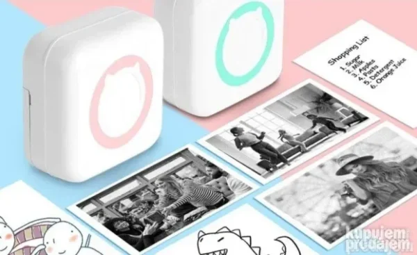 Mini Bluetooth Prenosni Štampač za Telefon + 10 Rolni Termo Papira