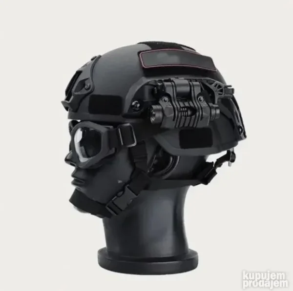 Airsoft kaciga | Zaštitni šlem Crni | Podesiva
