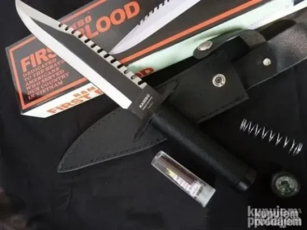 Rambo nož First Blood 2 sa setom za preživljavanje 39cm