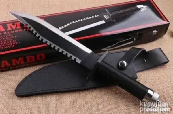 Rambo nož First Blood 2 sa setom za preživljavanje 39cm