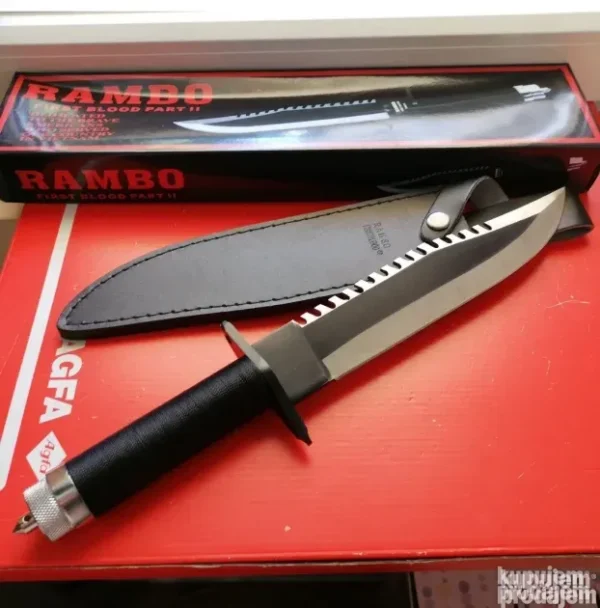 Rambo nož First Blood 2 sa setom za preživljavanje 39cm