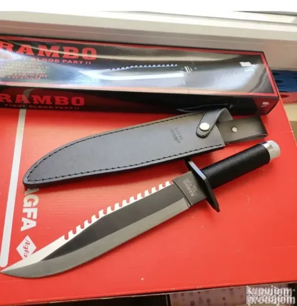Rambo nož First Blood 2 sa setom za preživljavanje 39cm