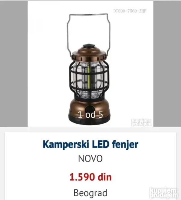 Prenosivi LED Kamperski Fenjer | USB Punjenje | T-880 Model