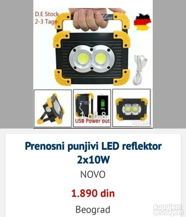 Prenosivi LED Kamperski Fenjer | USB Punjenje | T-880 Model
