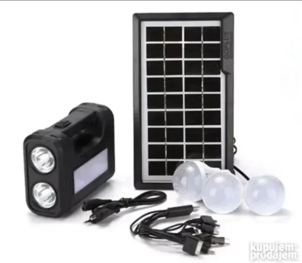 Solarni sistem za osvetljenje i punjenje | 3 LED sijalice, USB