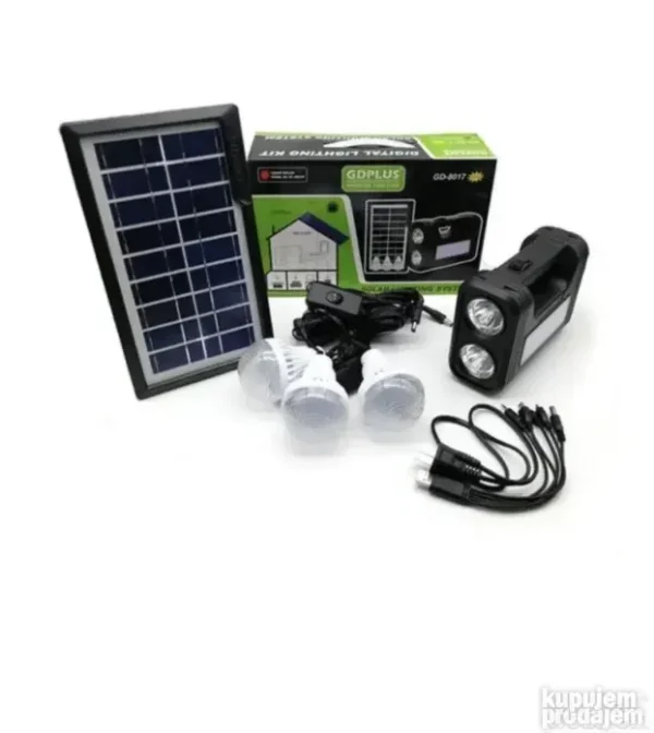 Solarni sistem za osvetljenje i punjenje | 3 LED sijalice, USB