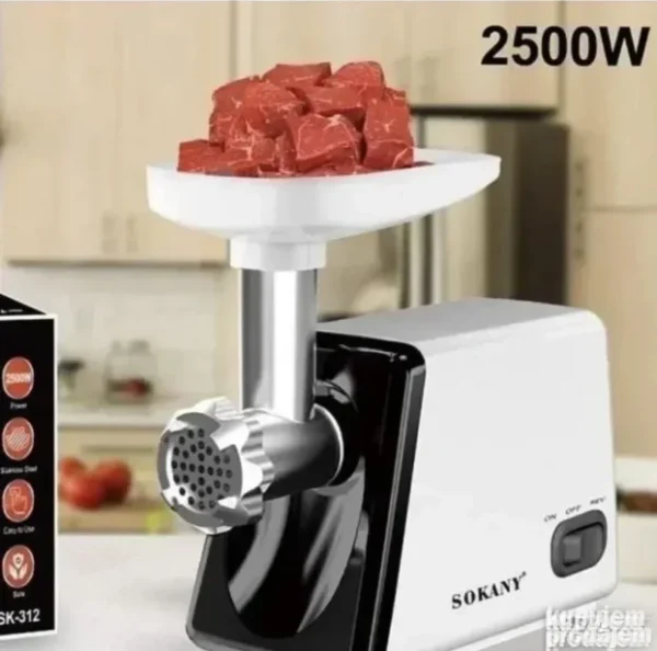 Sokany Električna Mašina za Mlevenje Mesa i Kobasica 2500W