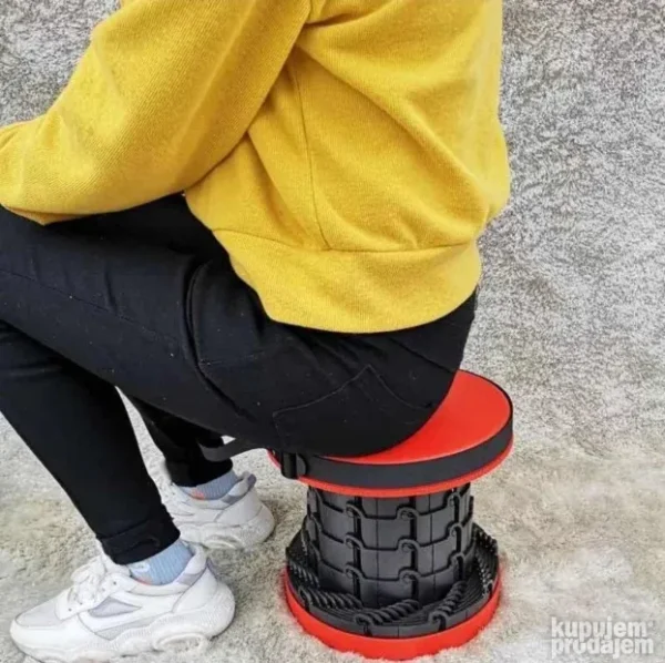 Sklopiva Prenosiva Stolica za Kampovanje | Podesiva 25–45cm