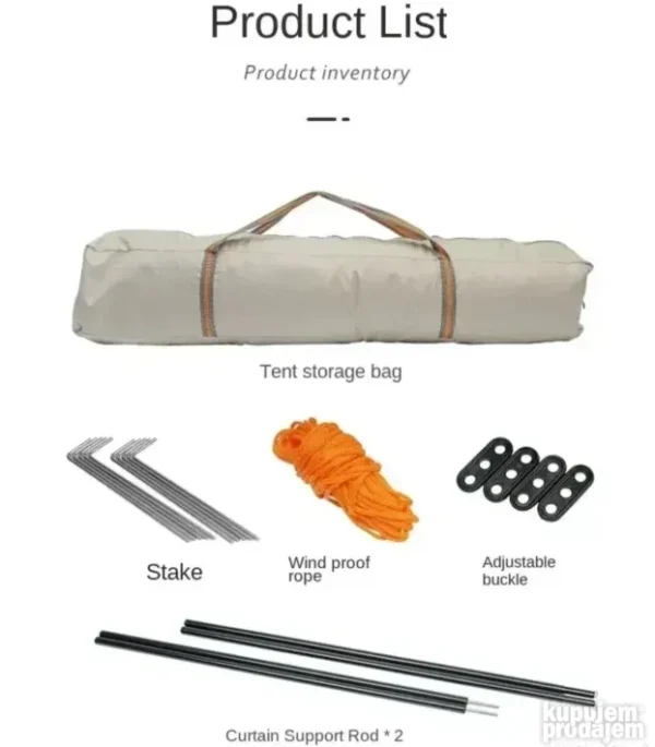 Automatski Šator za Kampovanje 220x220cm Vodootporan