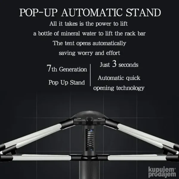 Automatski Šator za Kampovanje 220x220cm Vodootporan