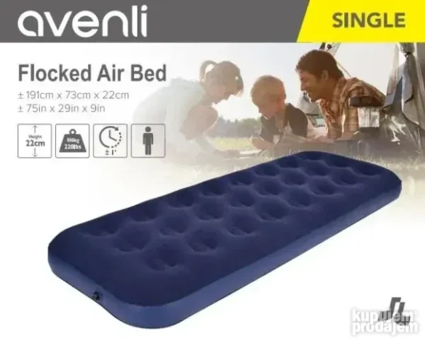 Vazdušni dušek na naduvavanje 193x71cm Velur