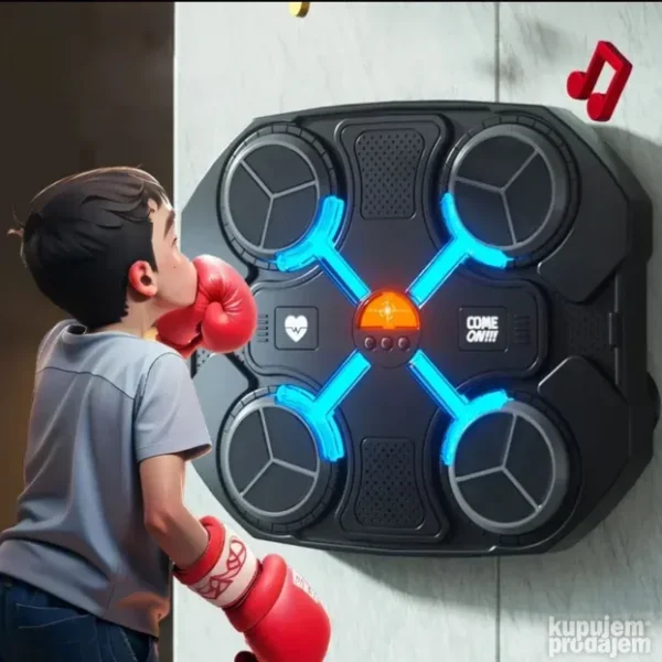 Muzička tabla za boks 32x28 cm, LED svetlo + rukavice
