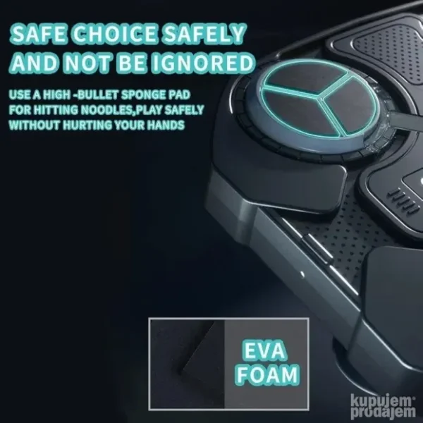 Muzička tabla za boks 32x28 cm, LED svetlo + rukavice