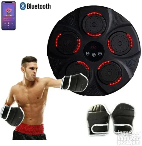 Pametna Muzička Mašina za Boks + Rukavice Bluetooth Zidna
