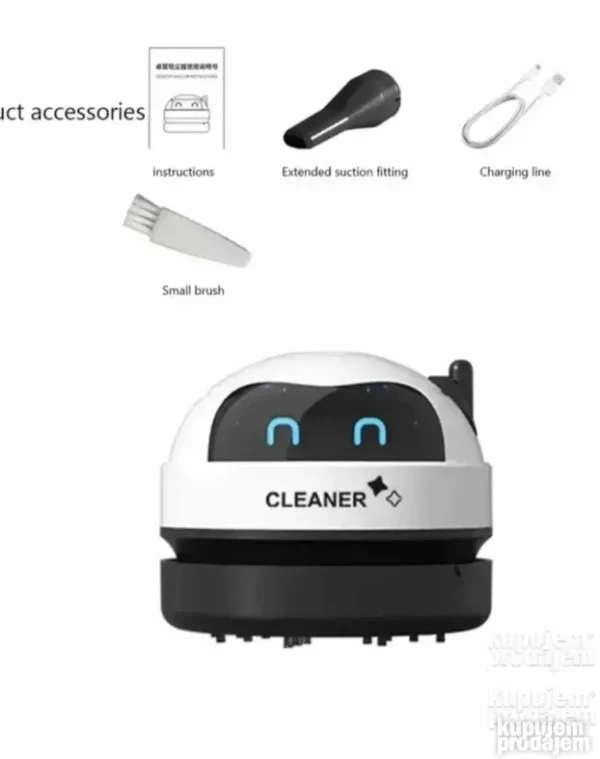 Mini Robot Stoni Usisivač - Bežični Desktop Čistač za Mrvice