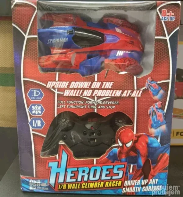 Spajdermen Auto Za Zid - Wall Climber RC | Penje Se Po Plafonu