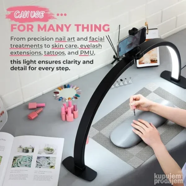 Profesionalna Half Moon LED Lampa 4700 Lm za Manikir/Pedikir Salone