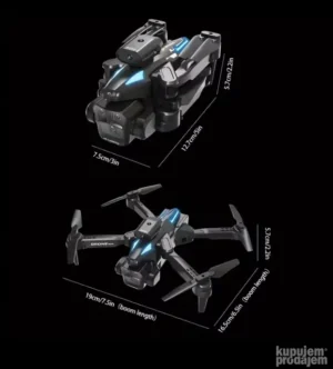 Dron C10 GPS 8K HD sa 3 kamere | Optički Flow Izbegavanje