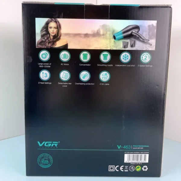 Profesionalni fen za kosu 2200W VGR V-463 | Tih i snažan