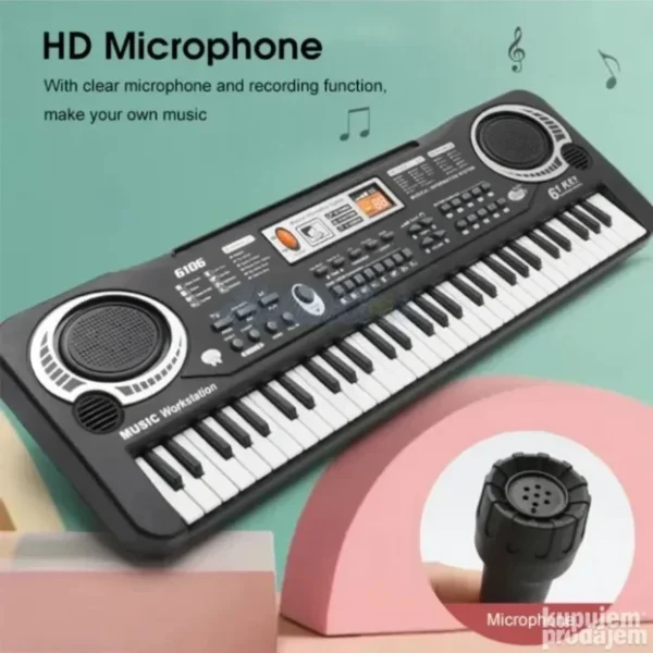 Klavijatura za decu Sintisajzer sa mikrofonom Klavir Lux Shop
