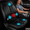 Masažer za auto sedište i fotelju postavljen na sedištu automobila, prenosivi električni masažer sa adapterima za kućnu i auto upotrebu.