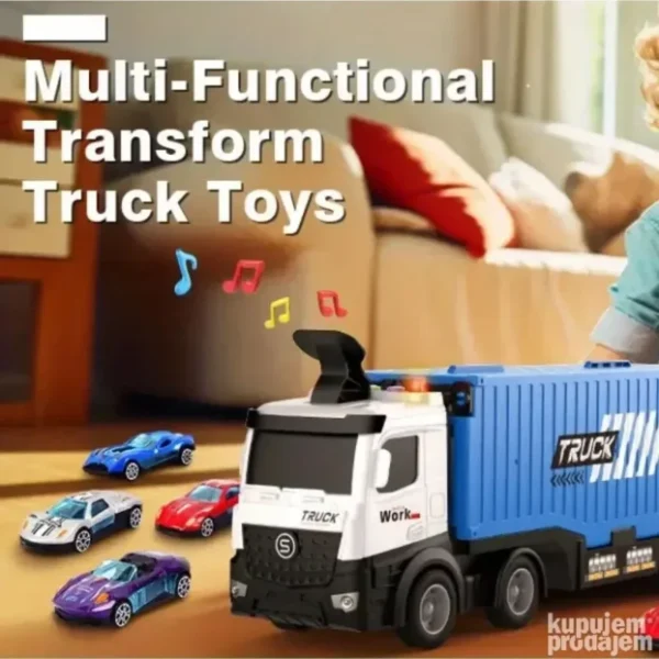 Kamion Staza Trke sa Autićima 2u1 | Igračka Kamion Ispaljivač