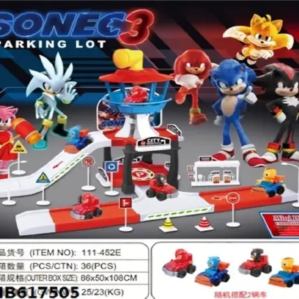 Sonic Garaža Parking Lot 3u1 Igracka Staza sa Figurama