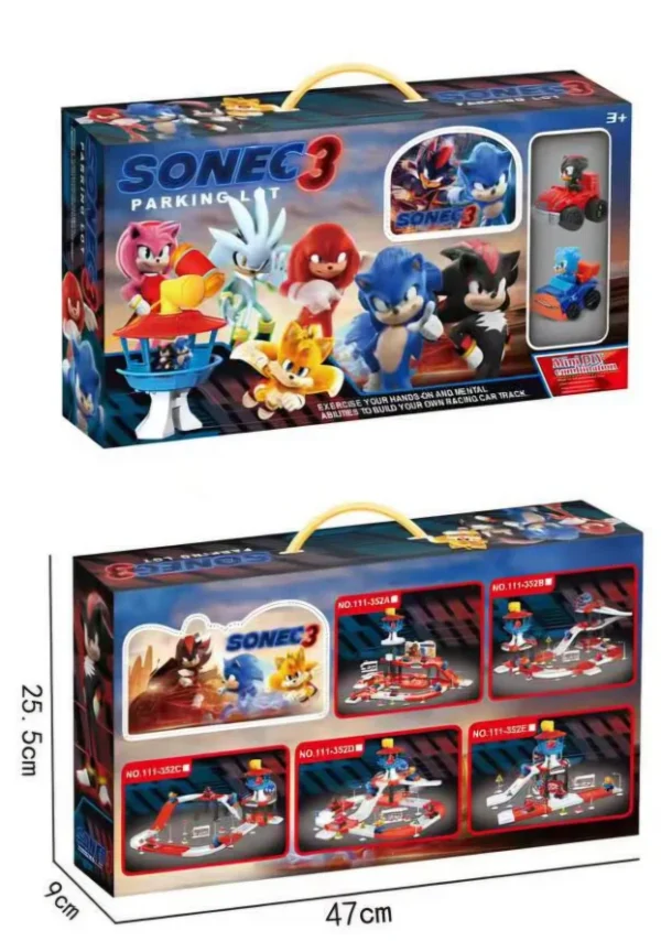 Sonic Garaža Parking Lot 3u1 Igracka Staza sa Figurama