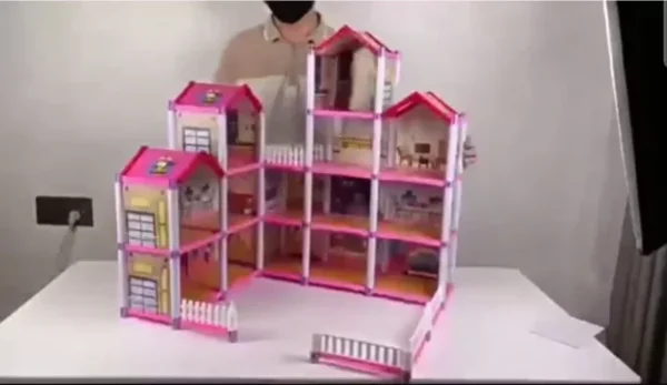 Lux Vila Kuća za Barbie Lutke na 3 Sprata | 12 Soba + Nameštaj