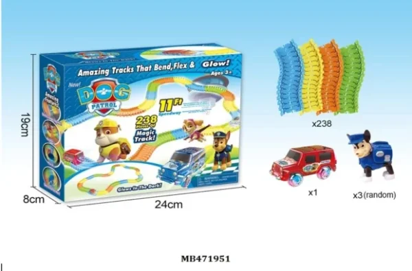 Patrolne Šape Trkačka Staza Set - Magična Staza Koja Sija u Mraku